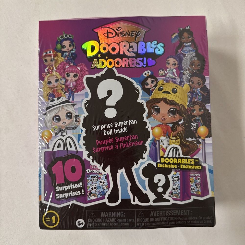 Disney Doorables Adoorbs Superfan Suprise Doll Playset Series 1 New Sealed